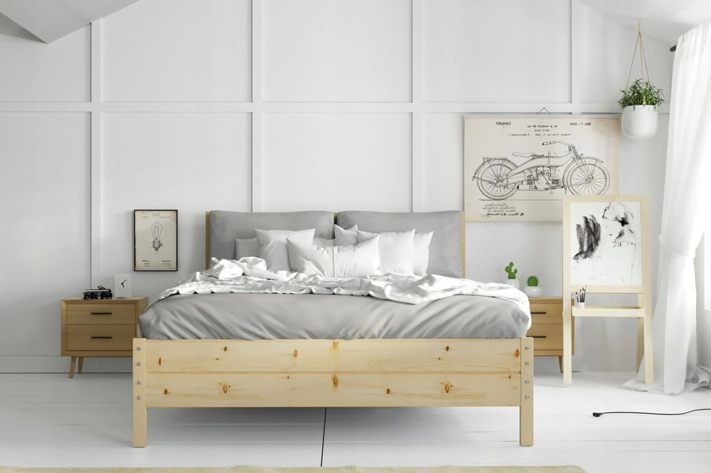 INTERBEDS Detská posteľ Continental 160x200cm prírodná