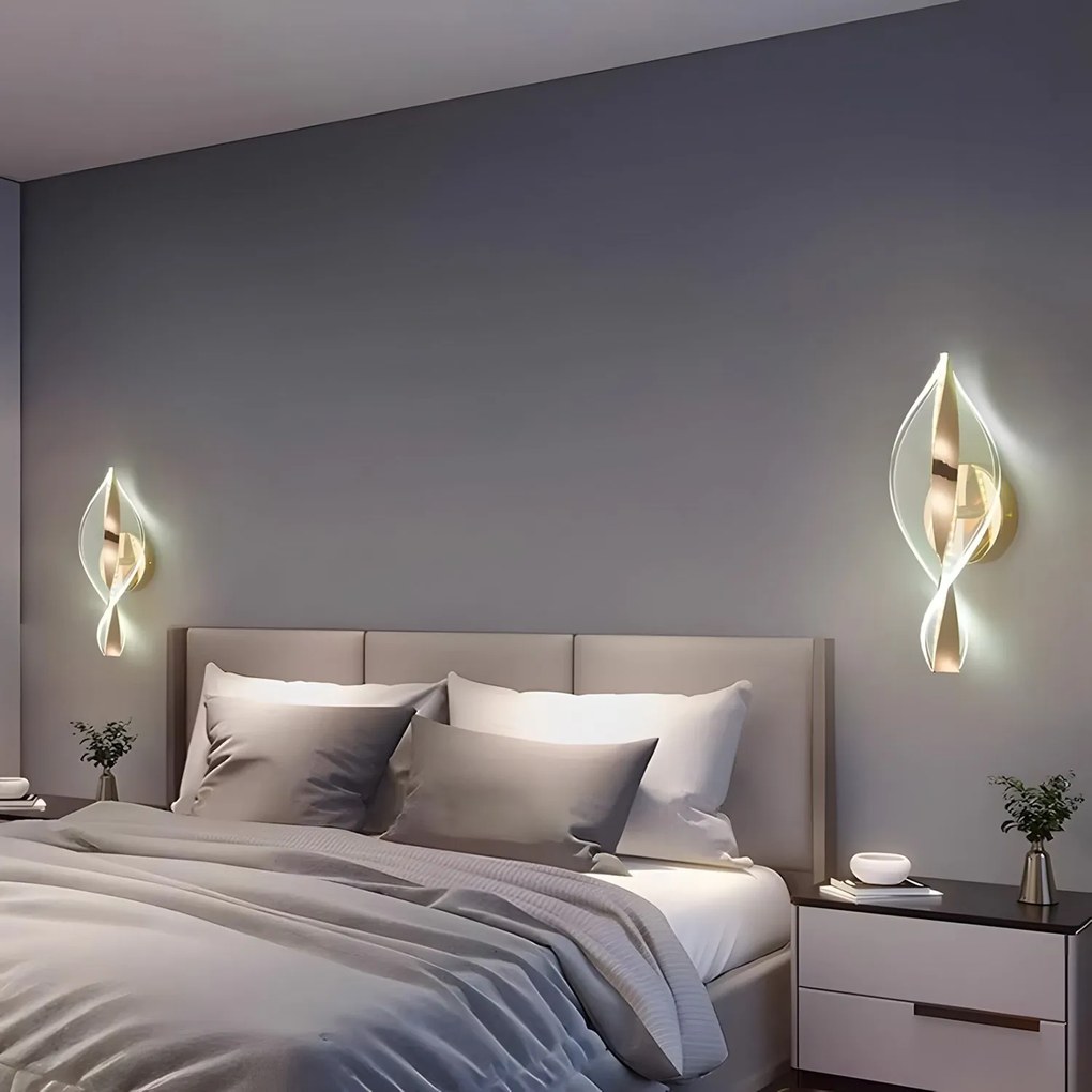 Toolight Toolight, LED nástenné svietidlo 5W, 4000K, G031-W, zlatá, OSW-00699