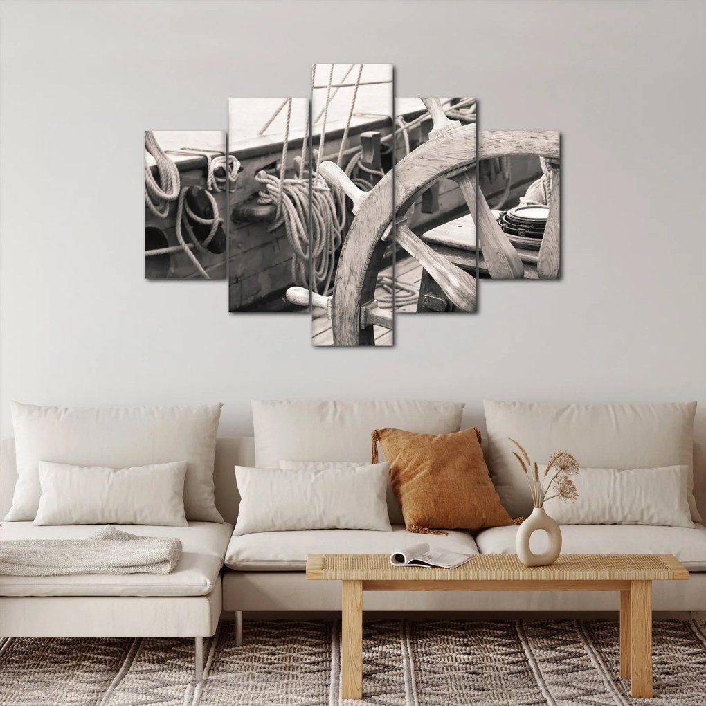 Obraz - Kormidlo plachetnice (150x105 cm)