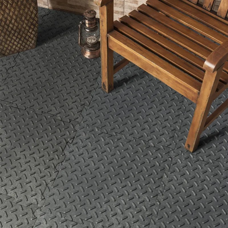 Gumová dlaždica Alfa 30 x 30 cm, čierna MHEU5100330