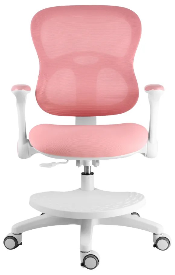 Detská rastúca stolička Neoseat JUNI 006 — látka, prateľný poťah, ružová