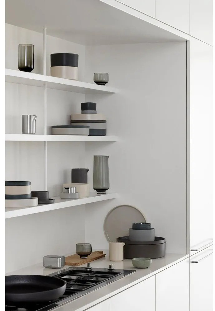 Tmavozelený keramický hrnček na čaj Blomus Pilar, 250 ml