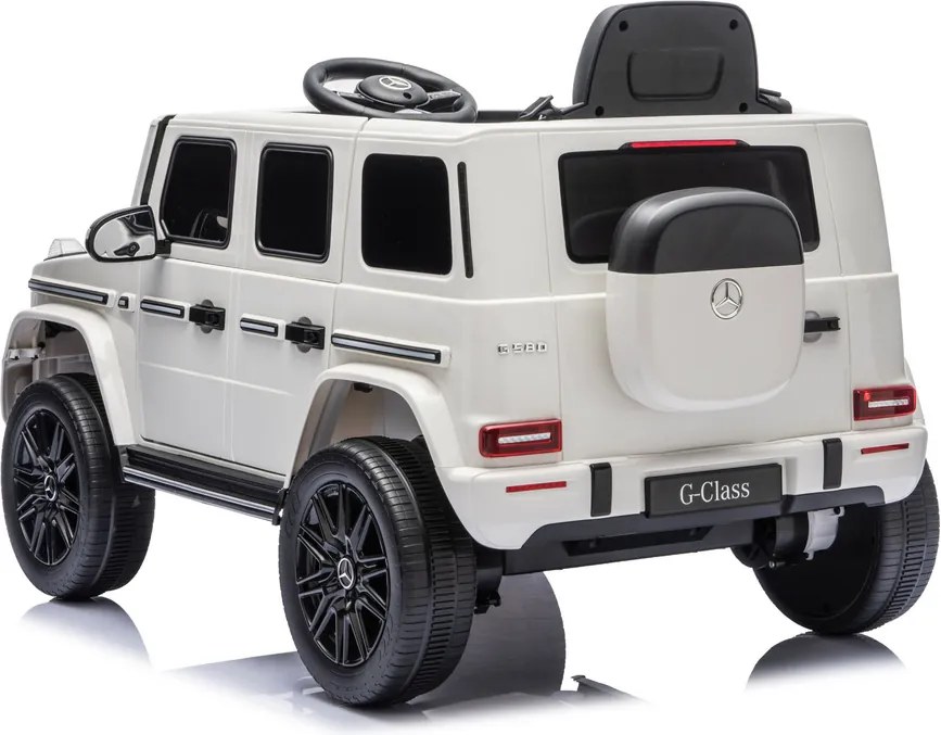 LEAN CARS Akumulátorové vozidlo Mercedes G 4x4 24 V 2580, biele