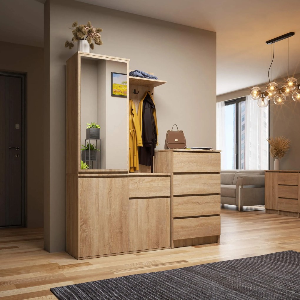 Předsíňová stěna Entro dub - výber z 2 prevedení