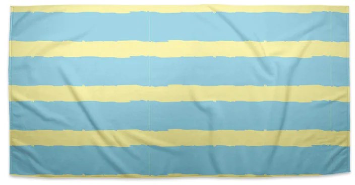 Sablio Uterák Modro-žlté pruhy - 70x140 cm