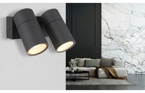 Globo 3209-2 - Nástenné bodové svietidlo PIPER 2xGU10/35W/230V