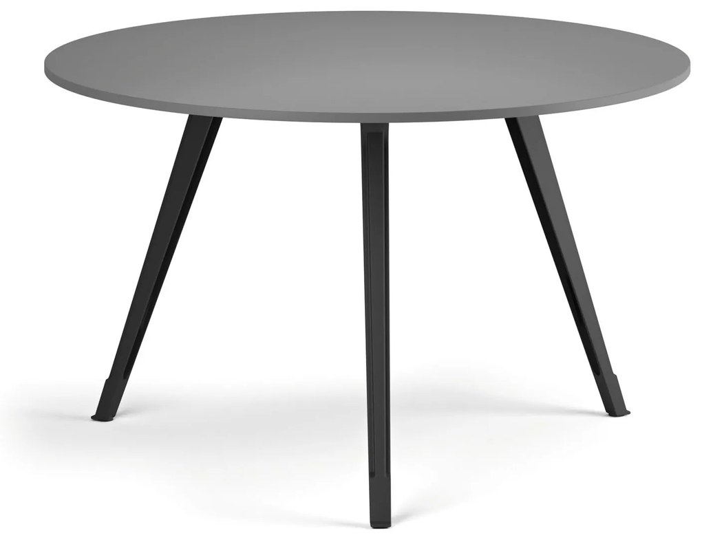 Konferenčný stôl PRIMO ZEN, priemer 120 cm, čierna podnož, grafit