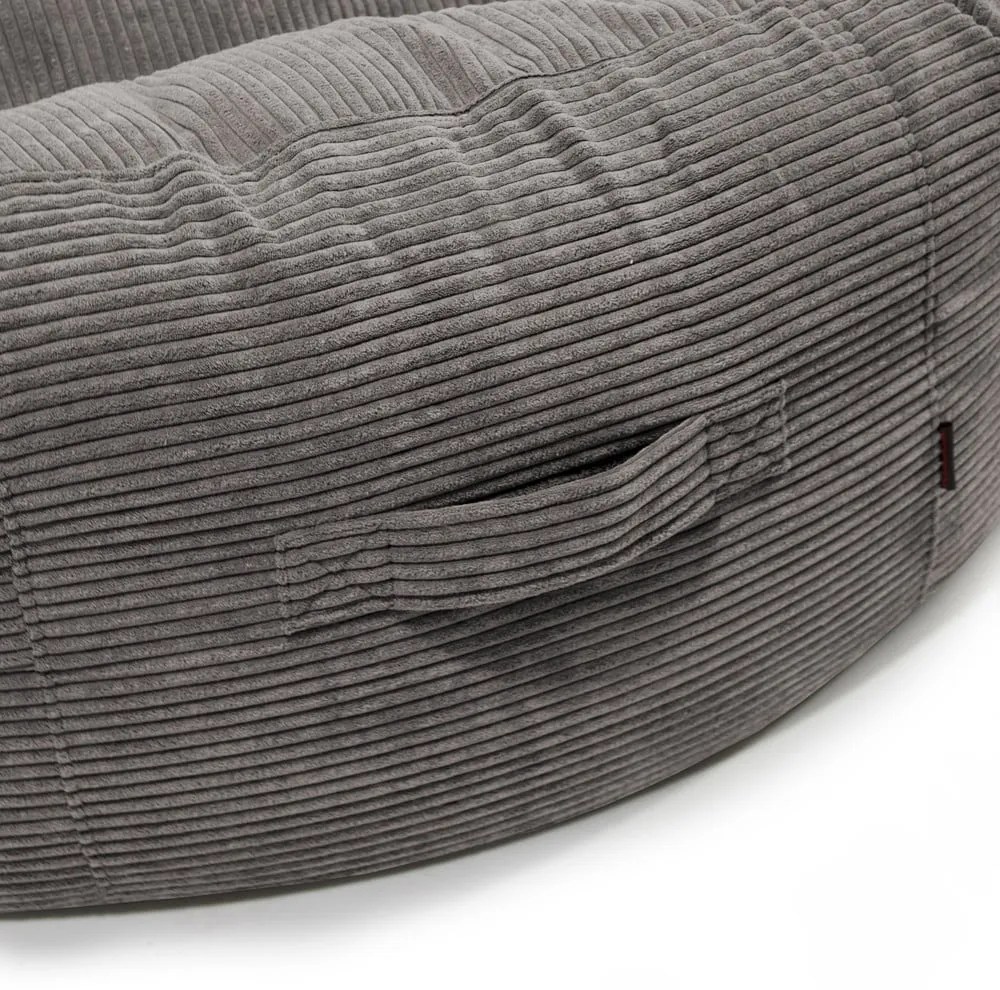 Fialový menčestrový sedací vak Roll 135 – SLOWDOWN