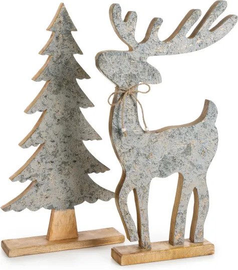 Vianočná dekorácia FIG 143 strieborná (2 ks)