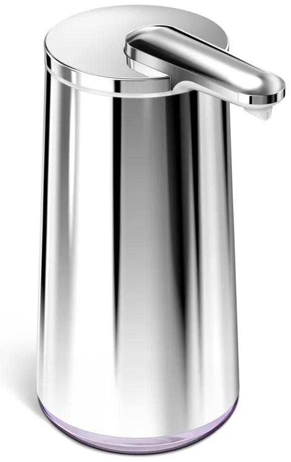 Automatický oceľový dávkovač mydla v striebornej farbe 266 ml - simplehuman