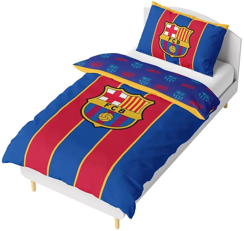 Obojstranné posteľné obliečky FC Barcelona - motív Blaugrana Glory - 100% bavlna Renforcé - 70 x 90 cm + 140 x 200 cm