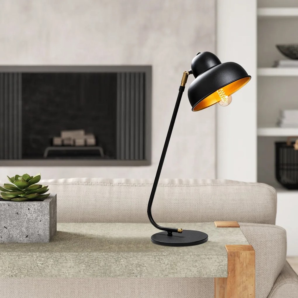 Stolová lampa Berceste I čierna