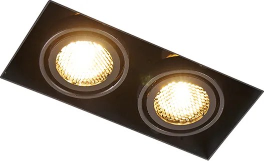 Zabudované bodové svetlo čierne sklápateľné a otočné bez rámu 2-bodové - Oneon Honey