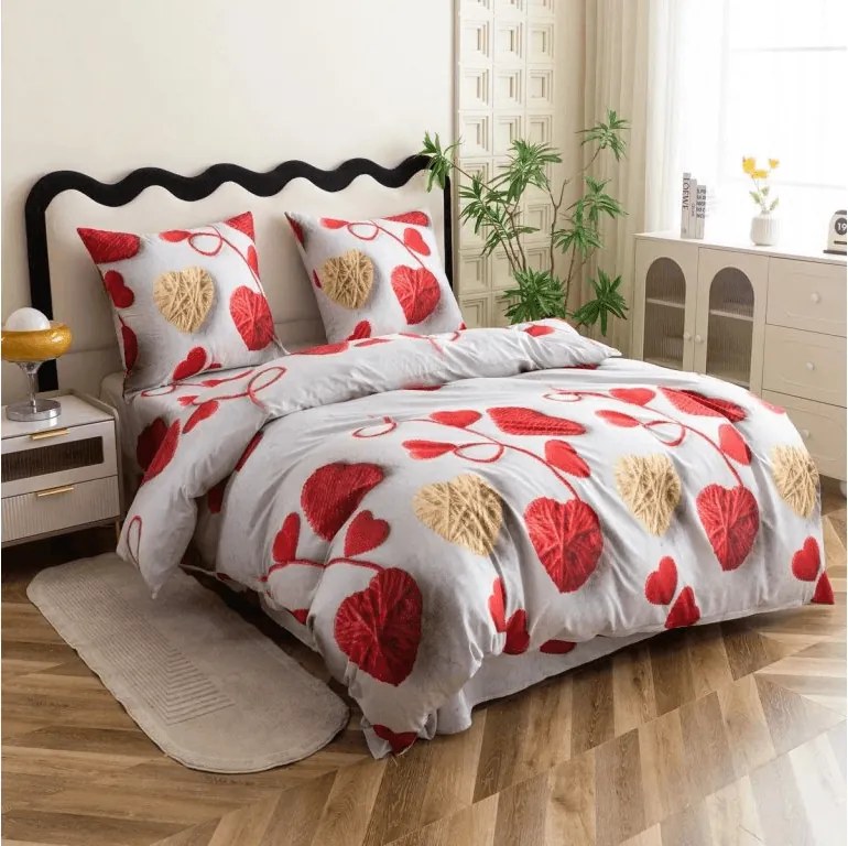 Obliečky z mikrovlákna VELHEART červené Rozmer obliečky: 70 x 80 cm | 140 x 200 cm