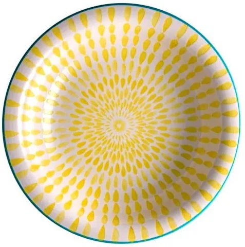 Žltý polievkový tanier z dolomitu Brandani Ginger, ⌀ 21 cm