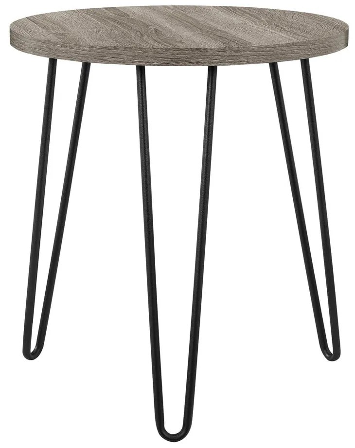 Hnedosivý odkladací stolík Støraa Owen, ø 50 cm