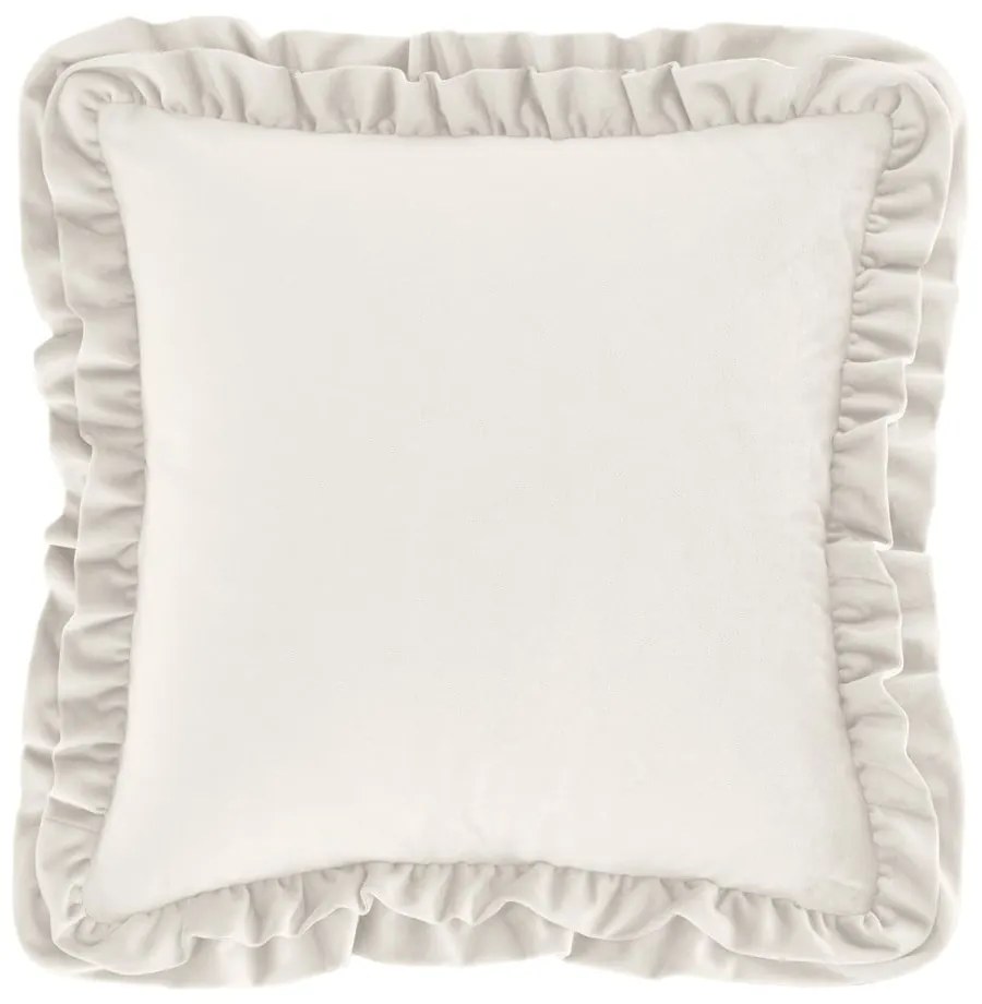 Zamatový dekoračný vankúš 43x43 cm Velvet Double Frill – Catherine Lansfield