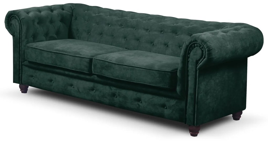 Rozkladacia pohovka Infinity Chesterfield II Zelená
