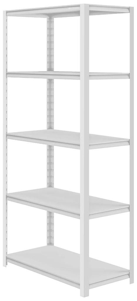 Kovový garážový regál SAM, 900 x 1830 x 450 mm, sivý