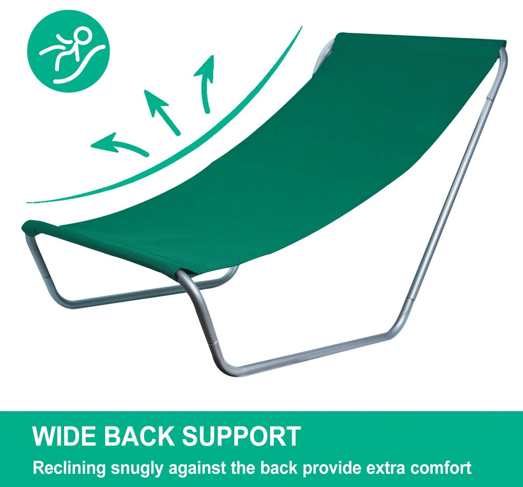 Skladacie plážové ležadlo SAND, zelené