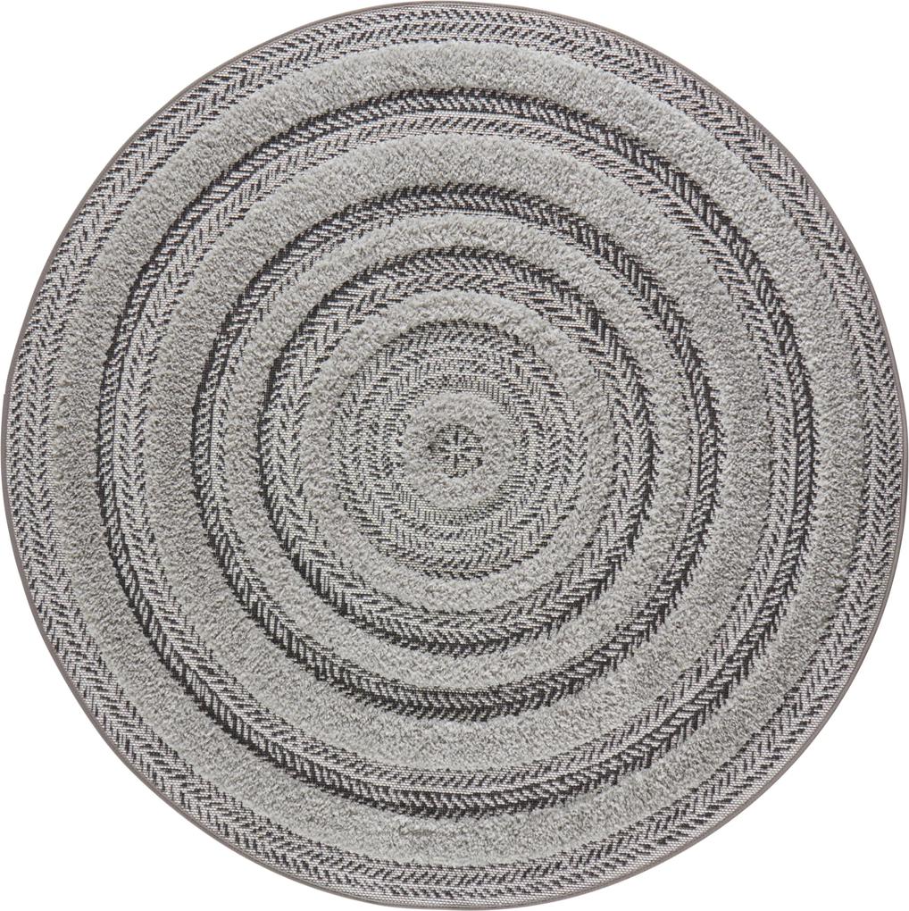 Mint Rugs - Hanse Home koberce Kusový koberec Handira 103912 Anthracite/Grey - 160x160 (průměr) kruh cm