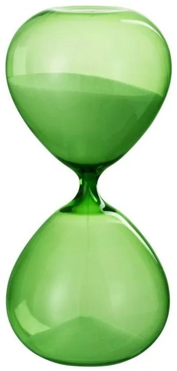Zelené sklenené presýpacie hodiny Hourglass - Ø 14 * 30cm