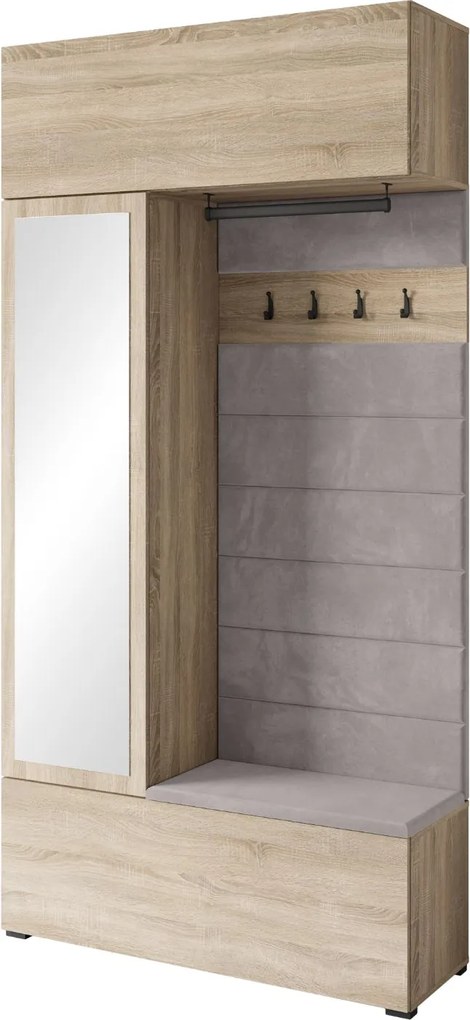 Predsieňová zostava so sedením 115 cm Tejo dub sonoma (TEJ0091+TEJ244)