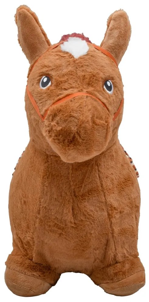 Plyšový skákací koník so zvukom Baby Mix hnedý