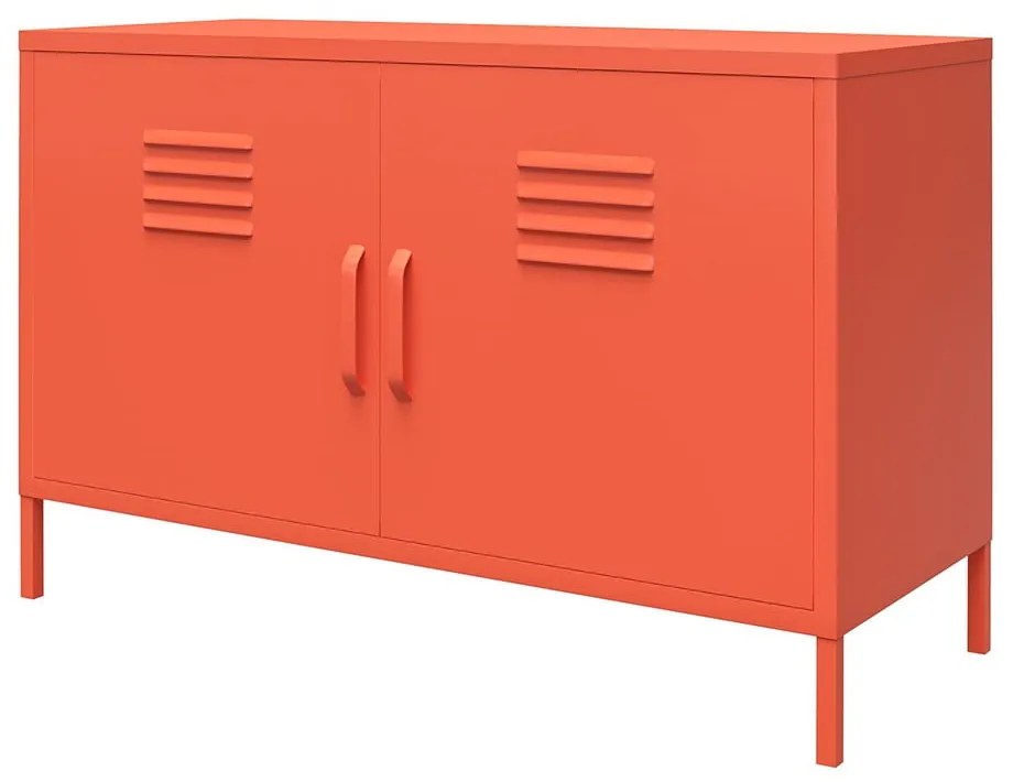 Oranžová kovová komoda Novogratz Cache, 100 x 64 cm
