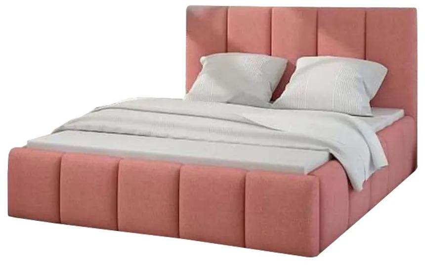 Čalúnená posteľ HEDVIKA + matrac s roštem BONA 140x200 cm, ontario 75