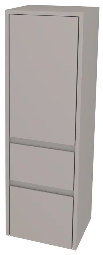 Mereo, Mereo Opto kúpeľňová skrinka vysoká 125 cm, pravé otváranie, Multidecor, Arktická sivá, MER-CN995PARS1