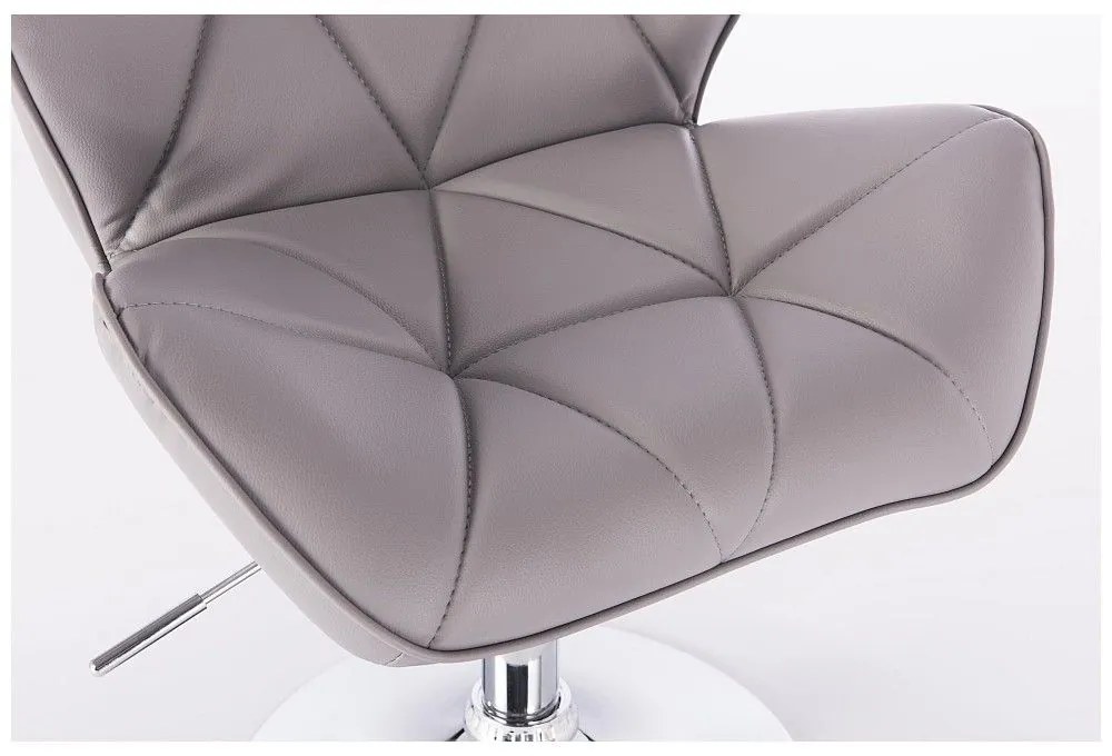 LuxuryForm DESIGN Stolička MILANO na striebornom tanieri - sivá