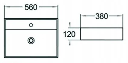 Mexen BLANCA umývadlo, 56x38 cm, biela, 21105600