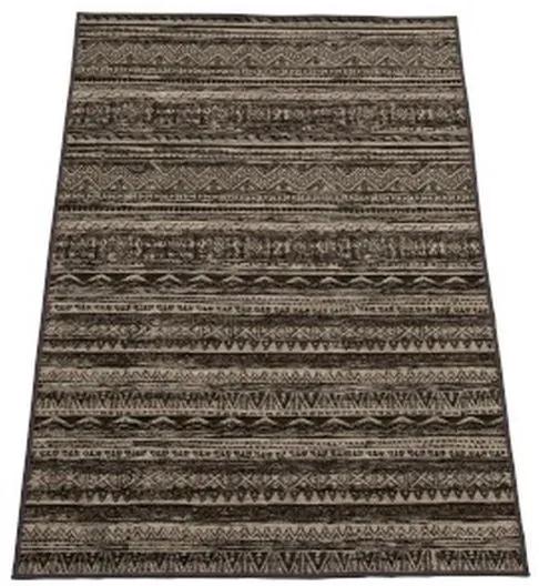 Prírodno-čierny koberec Ethnic - 70 * 110cm