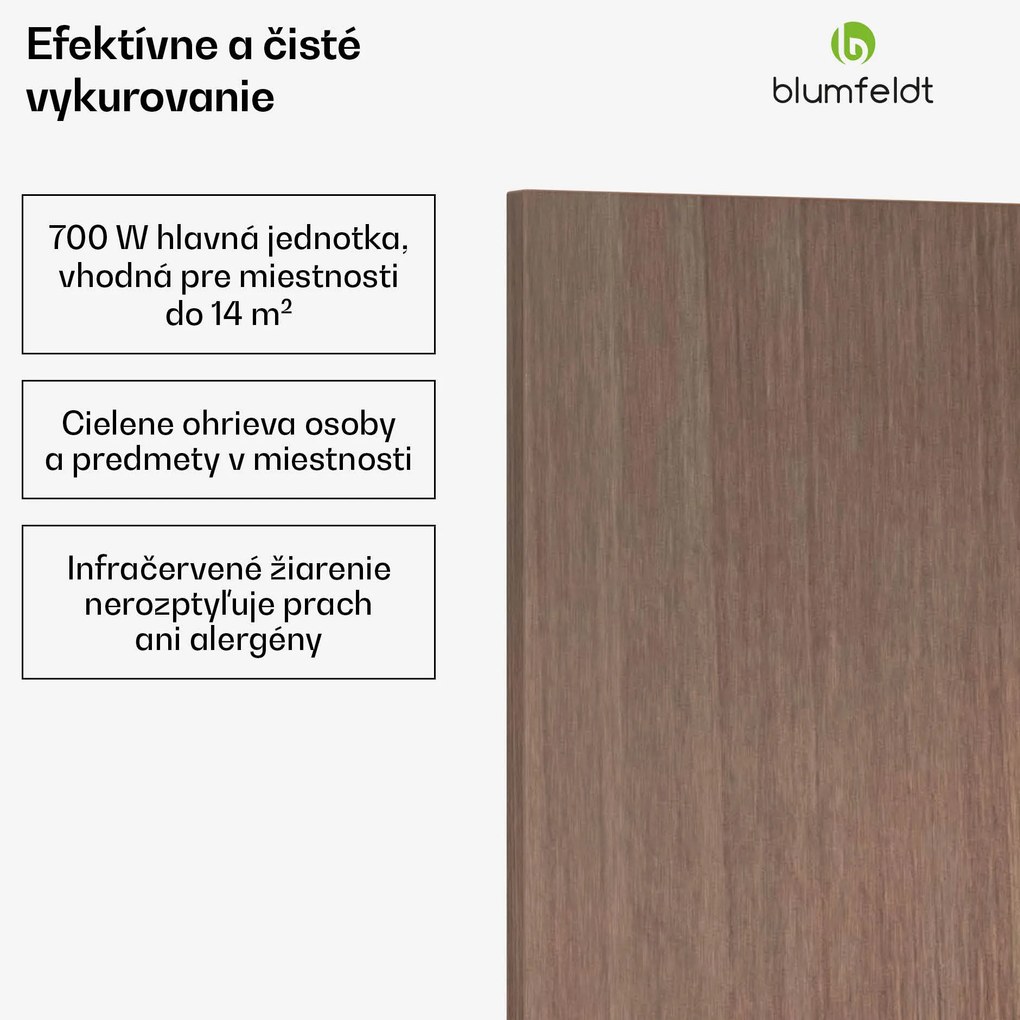 Blumfeldt Heat Square, Infračervené vykurovanie, WiFi ovládanie, 700 W, IP44
