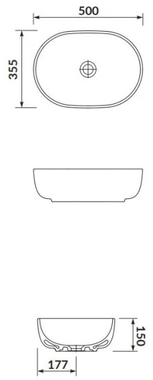 Cersanit K116-049 - Umývadlo MODUO 35,5x50 cm keramika, lesklá biela