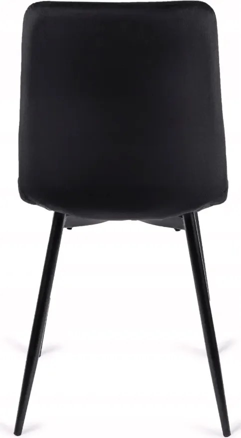 Sada stola MAX 80-160 cm, dub Craft/čierna, a 6 čiernych stoličiek PERU