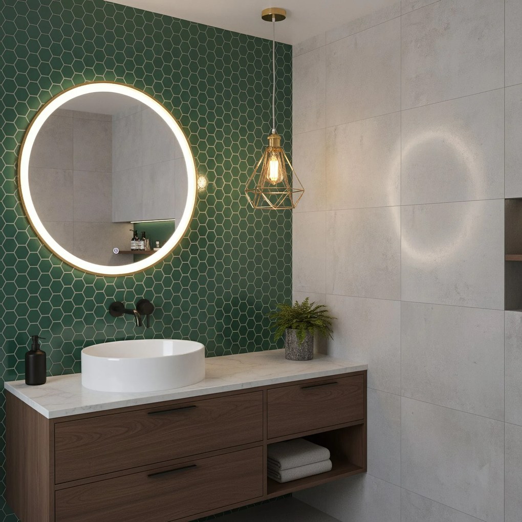 Toolight - Závesná lampa kovová 392197, zlatá, OSW-09680