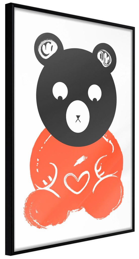 Artgeist Plagát - Thoughtful Bear [Poster] Veľkosť: 30x45, Verzia: Čierny rám s passe-partout