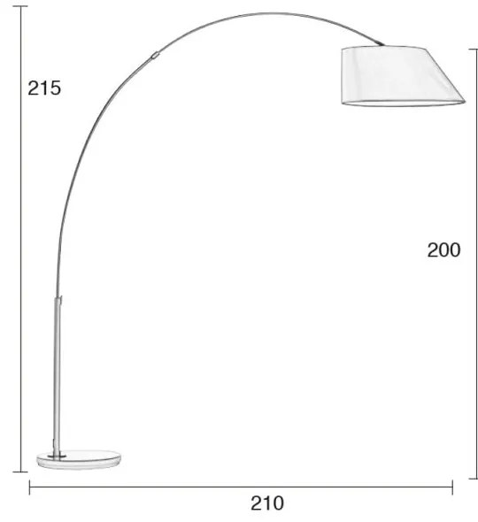 Čierna stojacia lampa Zuiver Arc