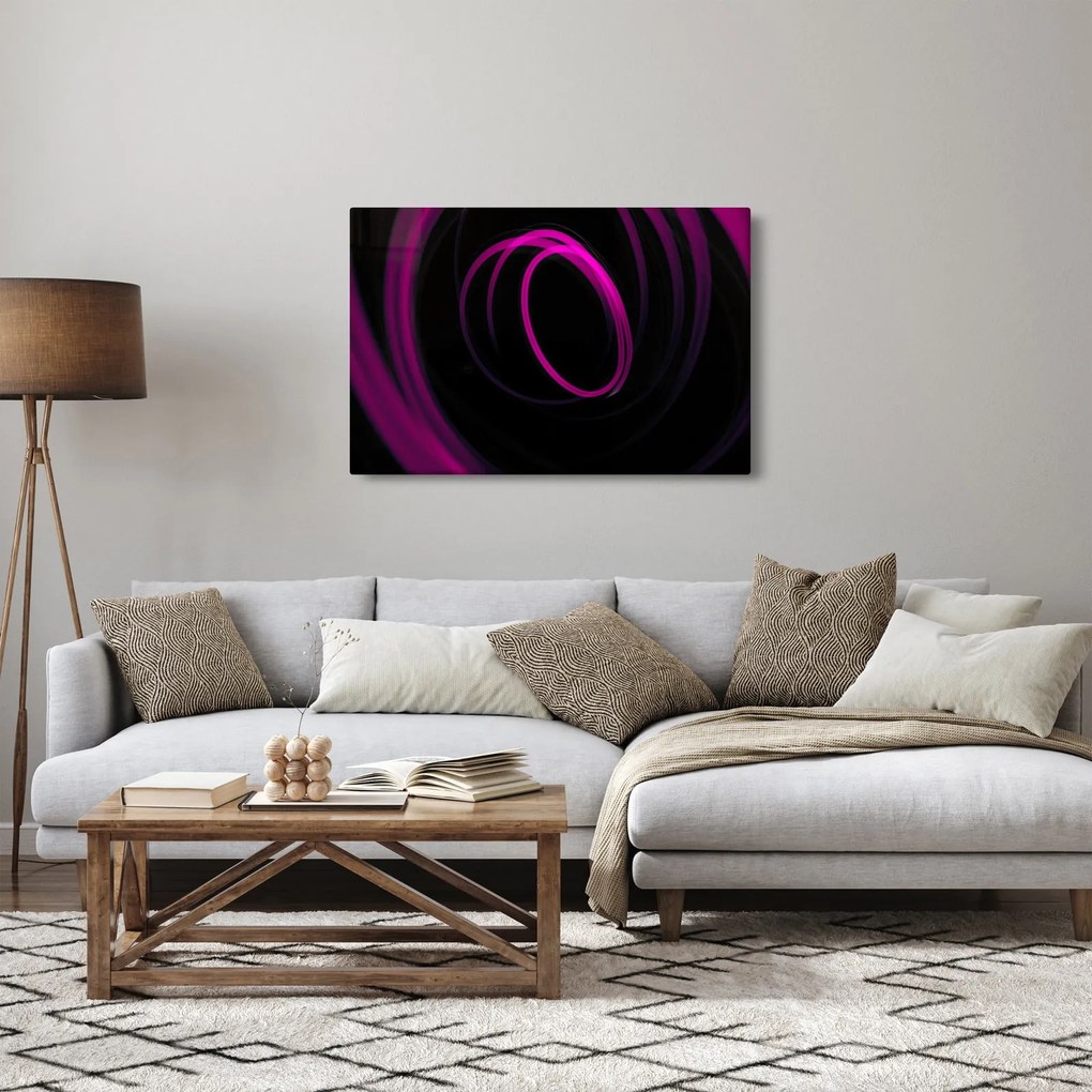 Obraz - fialové čiary (90x60 cm)