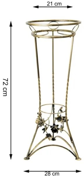 Stojan na kvety 72x28 cm zlatá