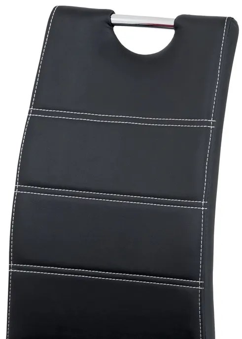 BONTEC Jedálenská stolička, čierna, ekokoža, HC-484 BK Farba: Béžová