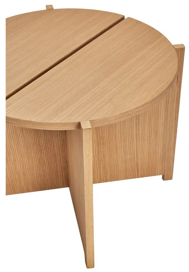 Okrúhly odkladací stolík v dekore duba ø 55 cm Dash – Hübsch