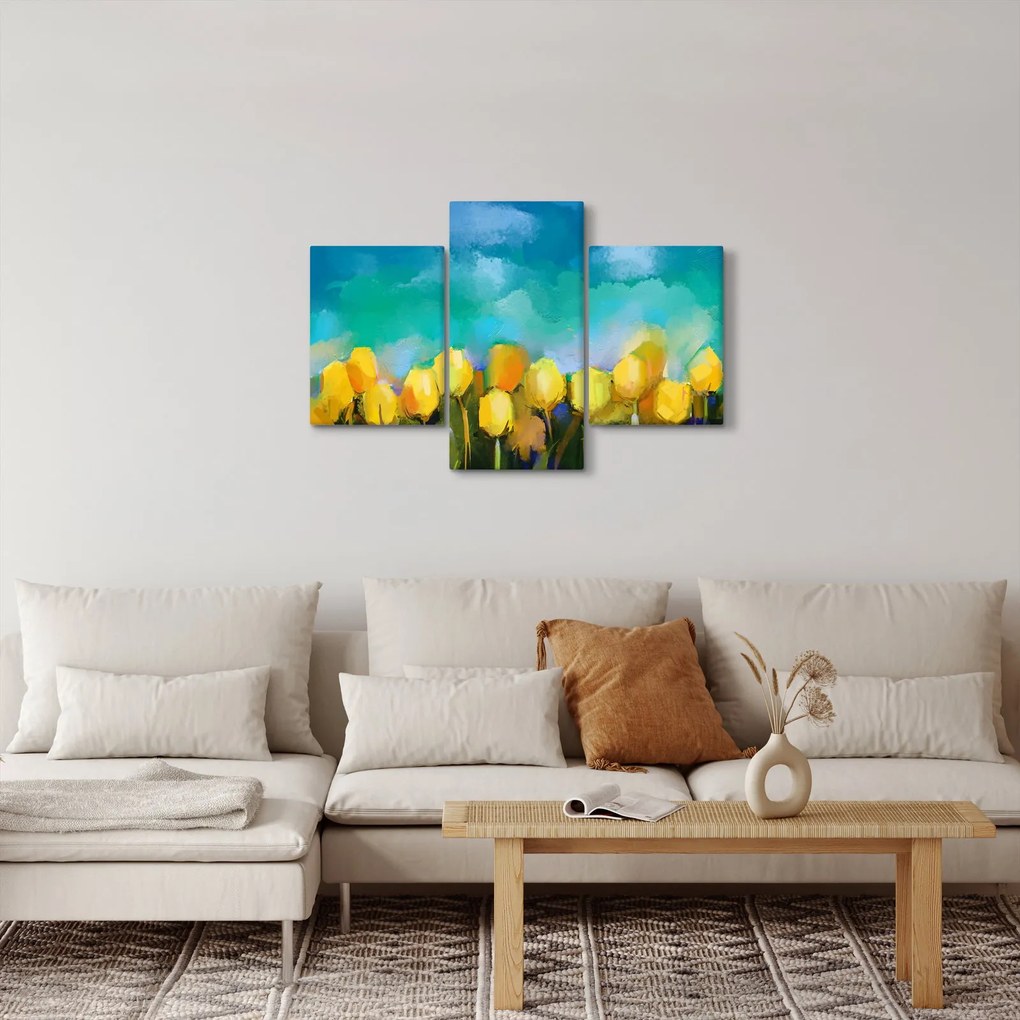 Obraz žltých tulipánov (90x60 cm)