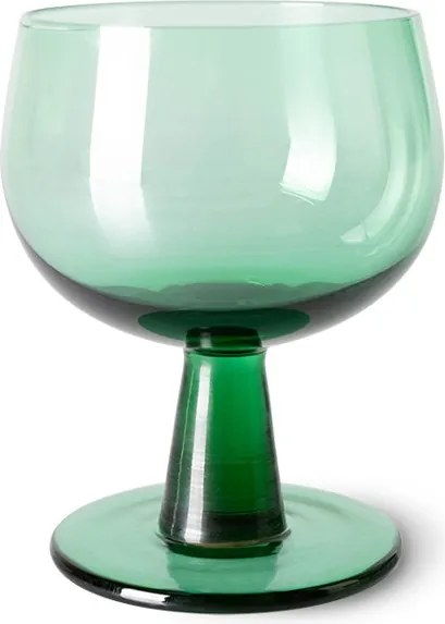 Set 4ks zelený pohár na víno na nízkej nohe The Emeralds - Ø 8*11cm/ 250ml