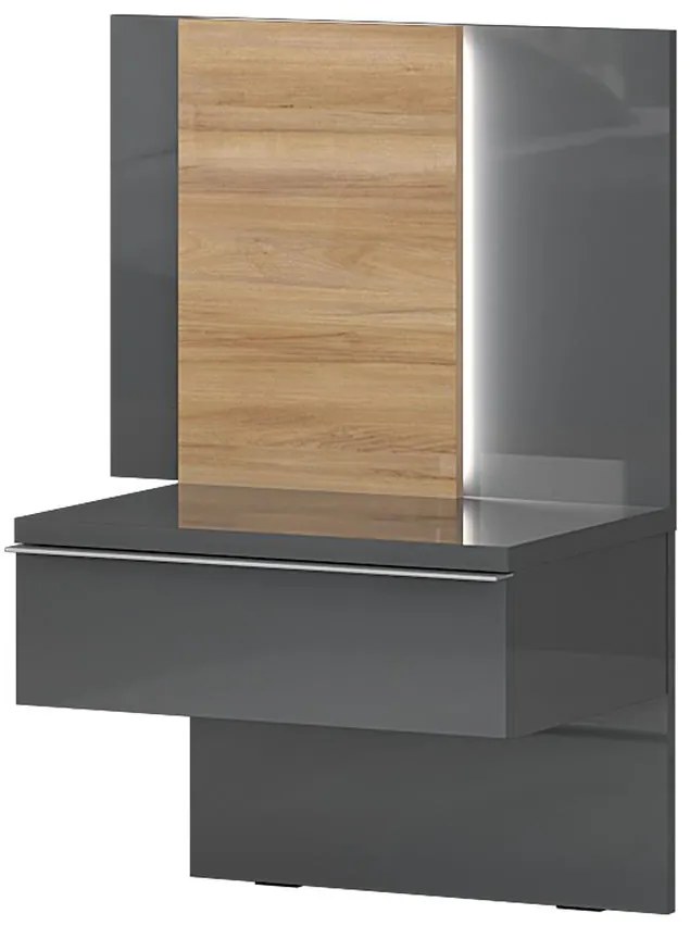 Nočný stolík Onyx ns1/on lakované pacific walnut/anthracit