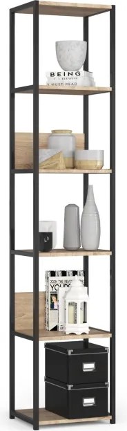 Policový regál 400 čierny / dub sonoma