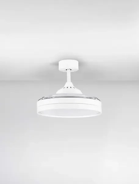 LED biele dizajnové stropné svietidlo Nevma s diaľkovým ovládaním