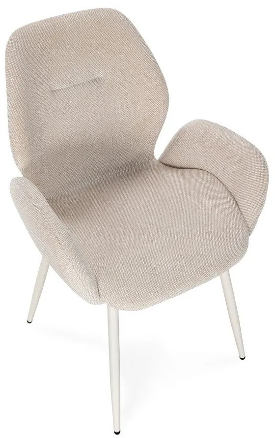 Béžové čalúnené jedálenské kreslá v súprave 2 ks Ansu – Marckeric